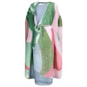 Miyake Colorful Abstract Maxi Dress